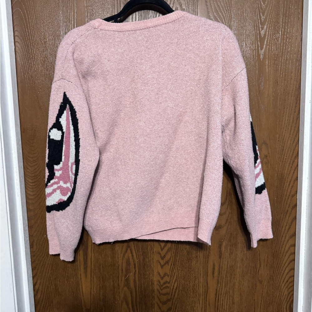 Pink Skeleton Pattern Sweater - image 2